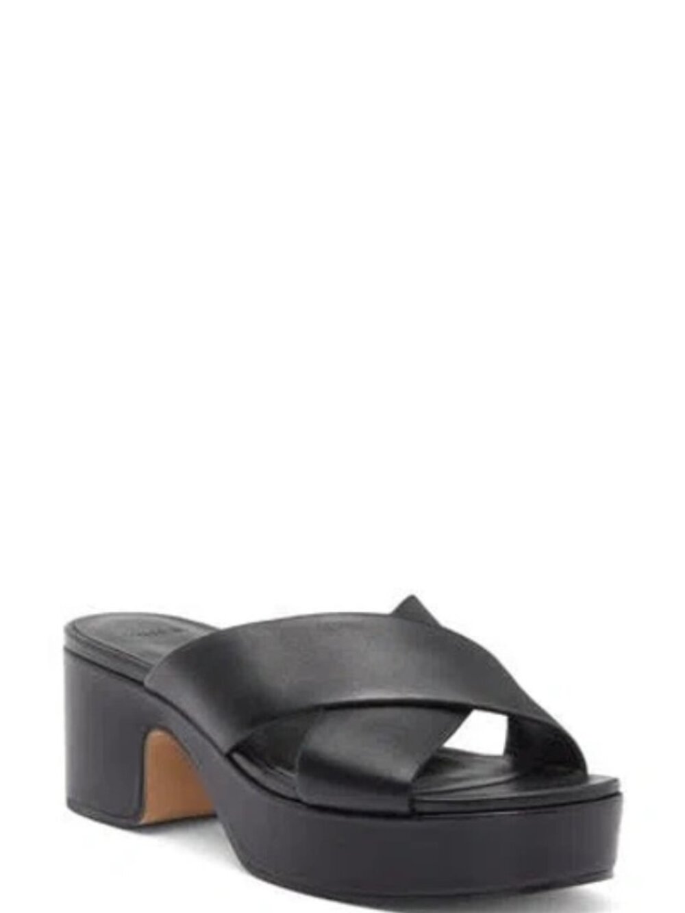 Vince Miller Black Crossover Platform Slides Size US 7